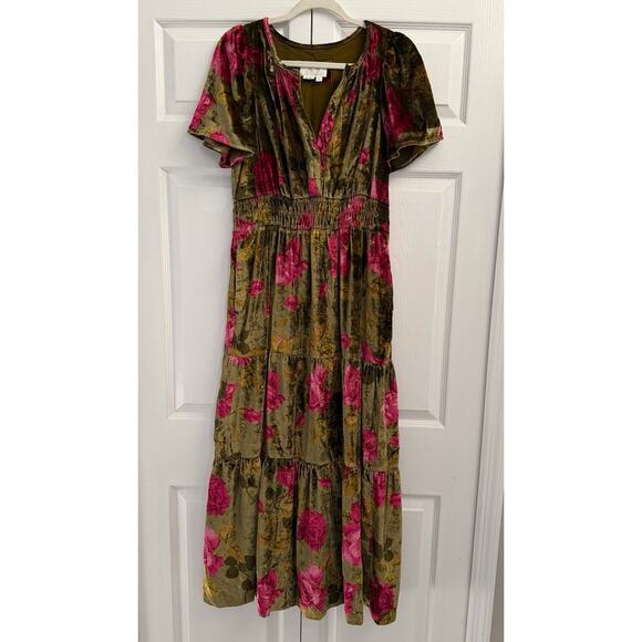 Anthropologie Somerset Velvet Maxi Dress New Medium - Picture 3 of 5